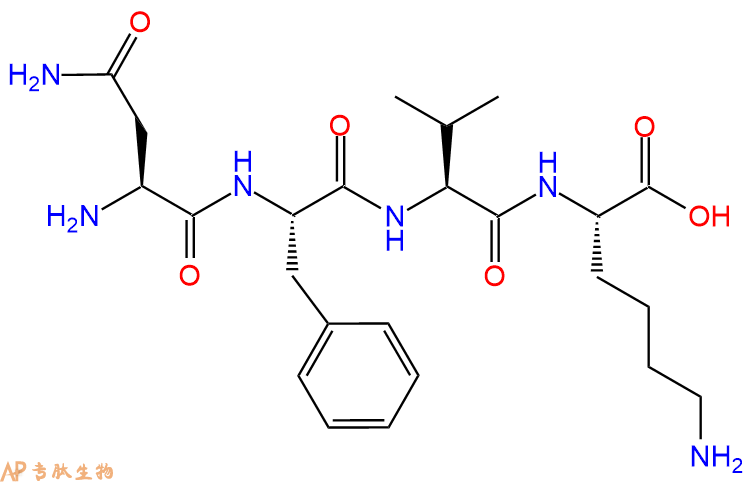 专肽生物产品H2N-Asn-Phe-Val-Lys-OH