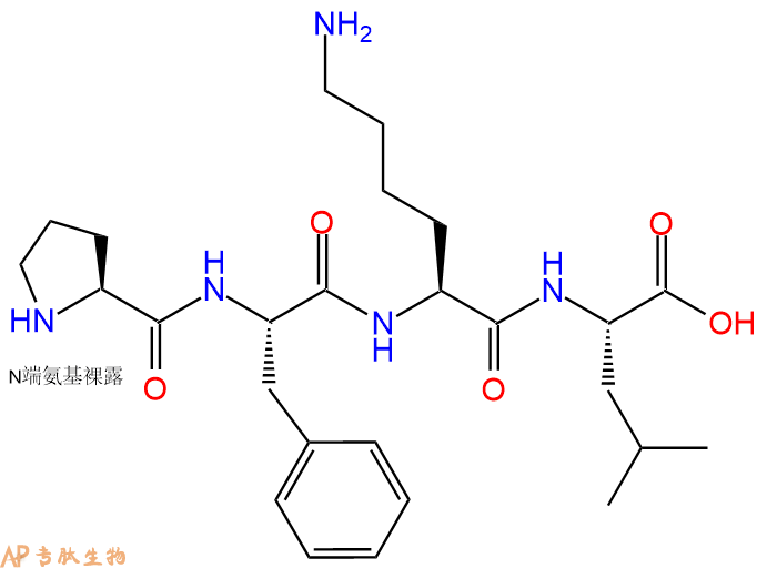 专肽生物产品H2N-Pro-Phe-Lys-Leu-OH