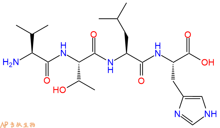 专肽生物产品H2N-Val-Thr-Leu-His-OH