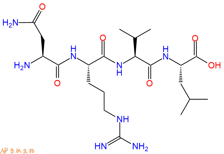 专肽生物产品H2N-Asn-Arg-Val-Leu-OH