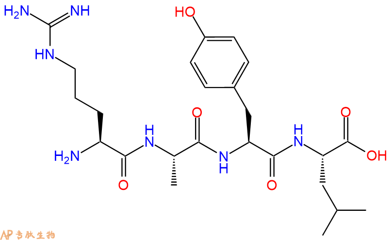 专肽生物产品H2N-Arg-Ala-Tyr-Leu-OH