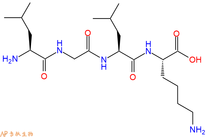 专肽生物产品H2N-Leu-Gly-Leu-Lys-OH