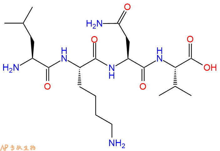 专肽生物产品H2N-Leu-Lys-Asn-Val-OH
