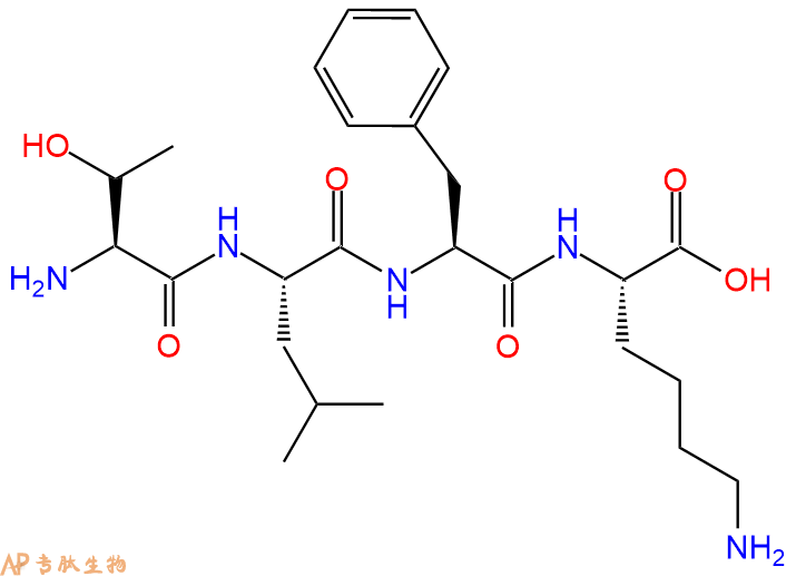 专肽生物产品H2N-Thr-Leu-Phe-Lys-OH