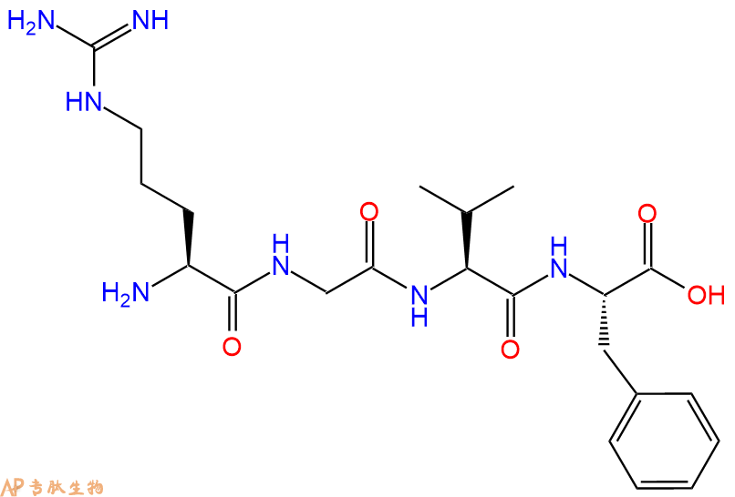 专肽生物产品H2N-Arg-Gly-Val-Phe-OH