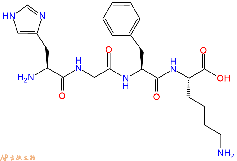 专肽生物产品H2N-His-Gly-Phe-Lys-OH