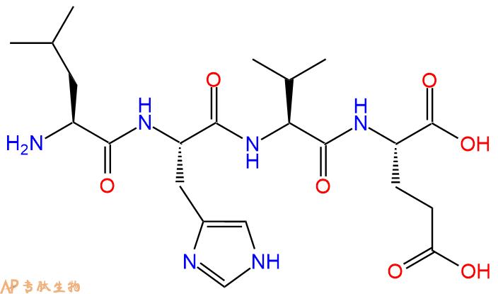 专肽生物产品H2N-Leu-His-Val-Glu-OH