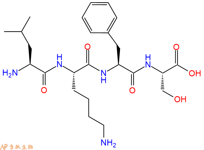 专肽生物产品H2N-Leu-Lys-Phe-Ser-OH