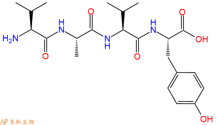 专肽生物产品H2N-Val-Ala-Val-Tyr-OH