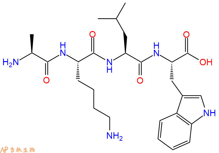 专肽生物产品H2N-Ala-Lys-Leu-Trp-OH