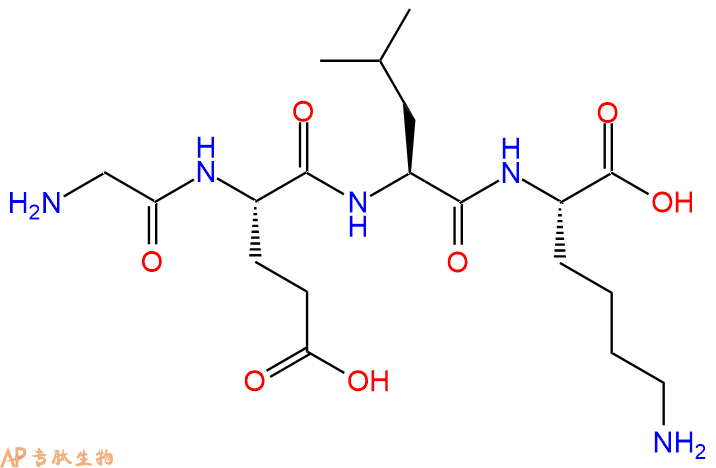 专肽生物产品H2N-Gly-Glu-Leu-Lys-OH