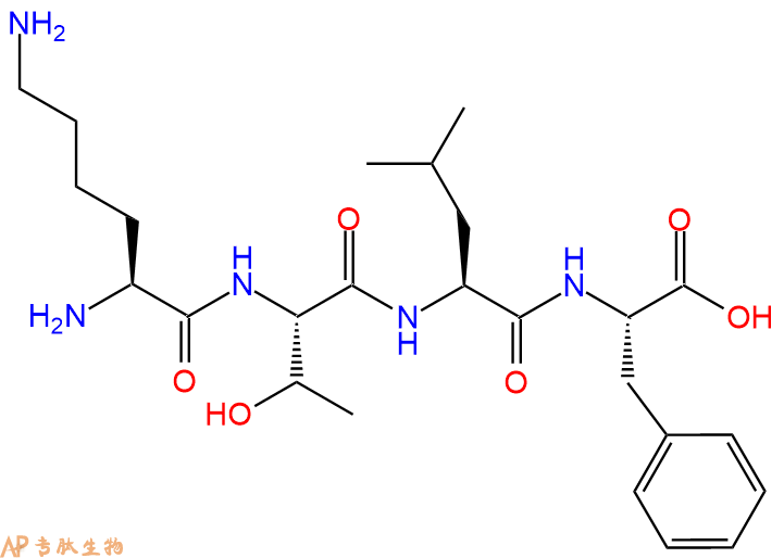 专肽生物产品H2N-Lys-Thr-Leu-Phe-OH