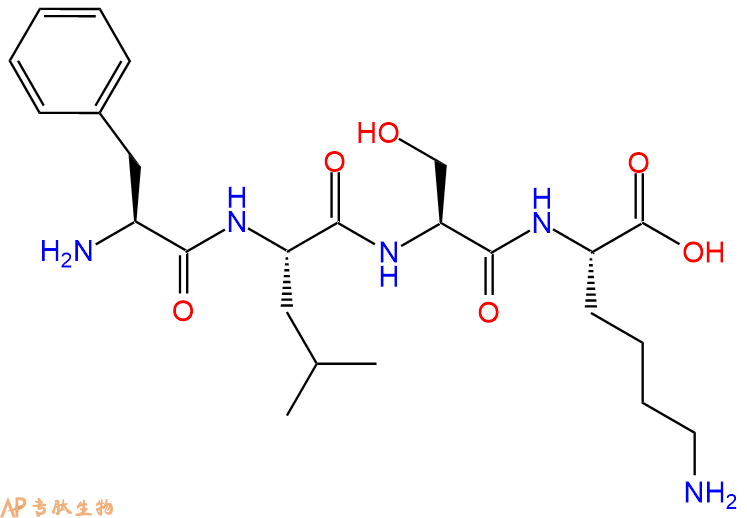专肽生物产品H2N-Phe-Leu-Ser-Lys-OH