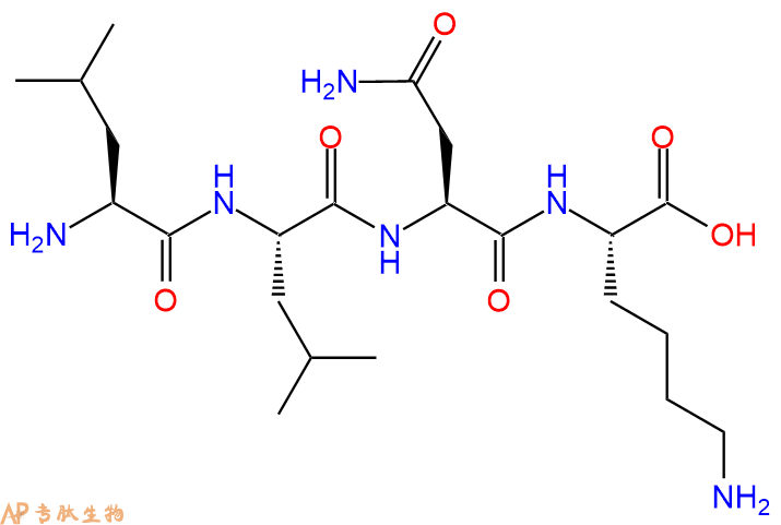 专肽生物产品H2N-Leu-Leu-Asn-Lys-OH