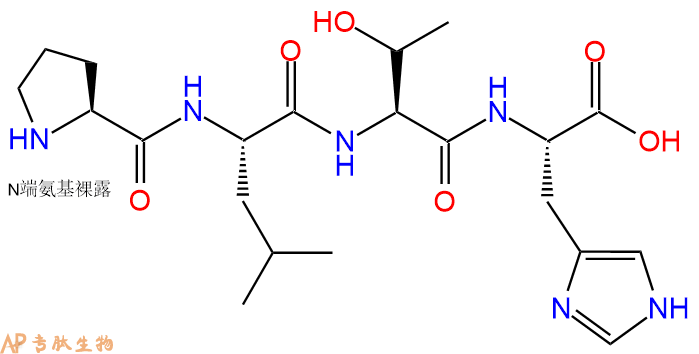 专肽生物产品H2N-Pro-Leu-Thr-His-OH