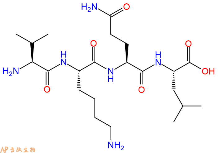 专肽生物产品H2N-Val-Lys-Gln-Leu-OH