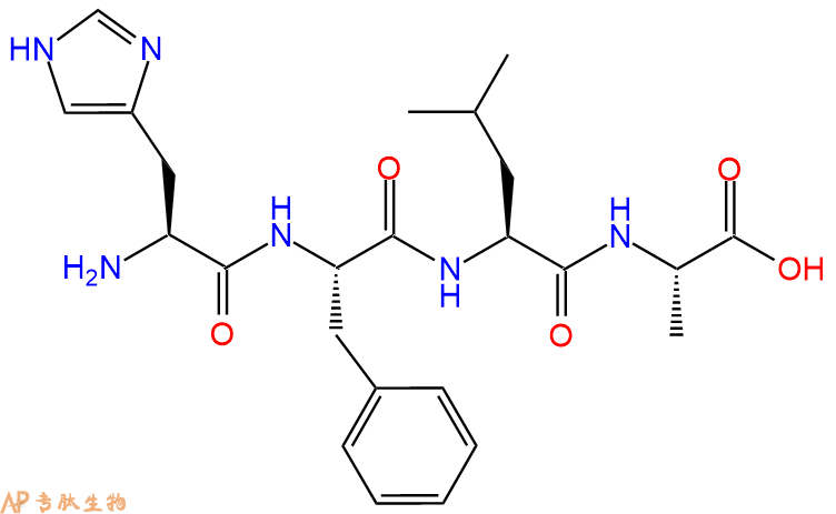 专肽生物产品H2N-His-Phe-Leu-Ala-OH