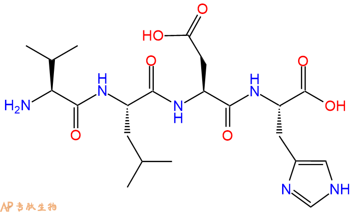 专肽生物产品H2N-Val-Leu-Asp-His-OH