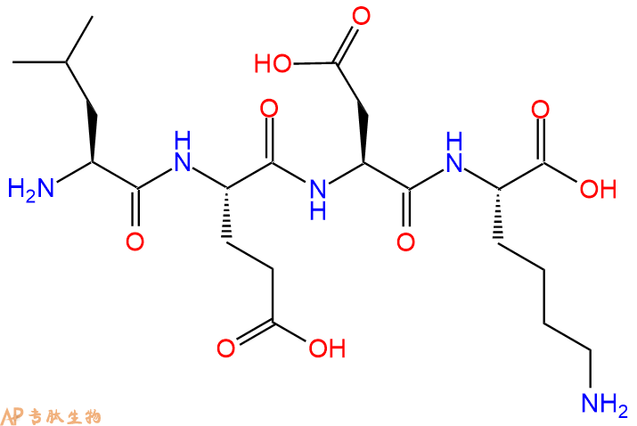专肽生物产品H2N-Leu-Glu-Asp-Lys-OH