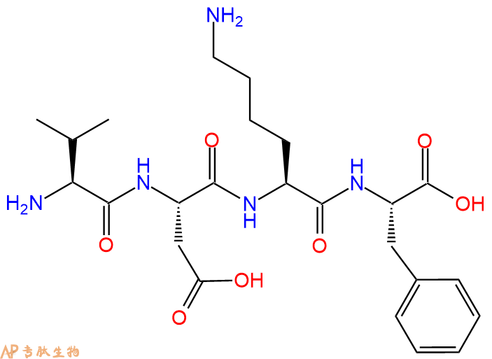 专肽生物产品H2N-Val-Asp-Lys-Phe-OH
