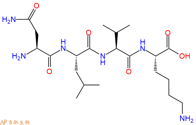 专肽生物产品H2N-Asn-Leu-Val-Lys-OH