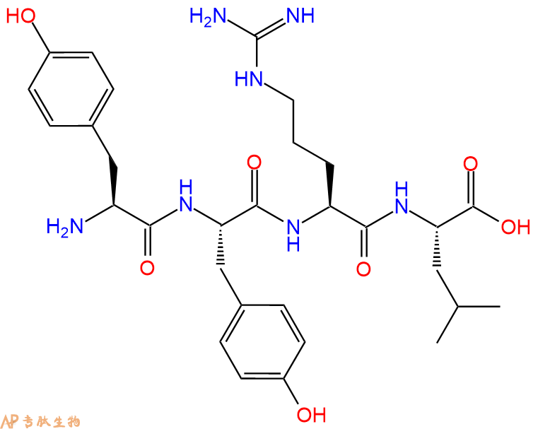 专肽生物产品H2N-Tyr-Tyr-Arg-Leu-OH