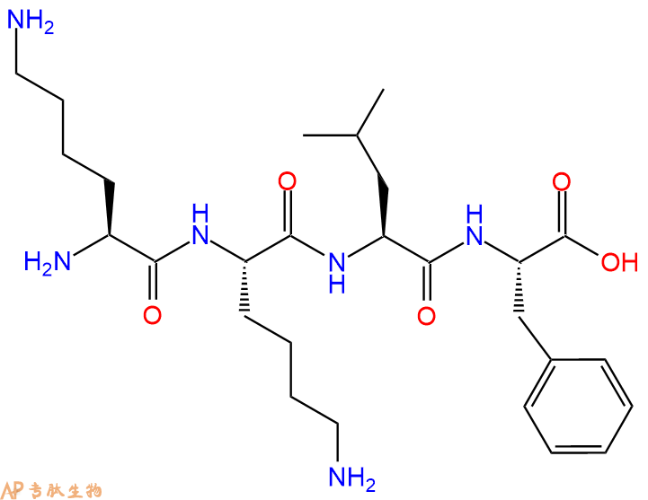专肽生物产品H2N-Lys-Lys-Leu-Phe-OH