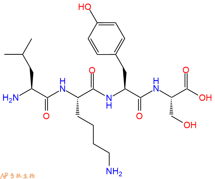 专肽生物产品H2N-Leu-Lys-Tyr-Ser-OH