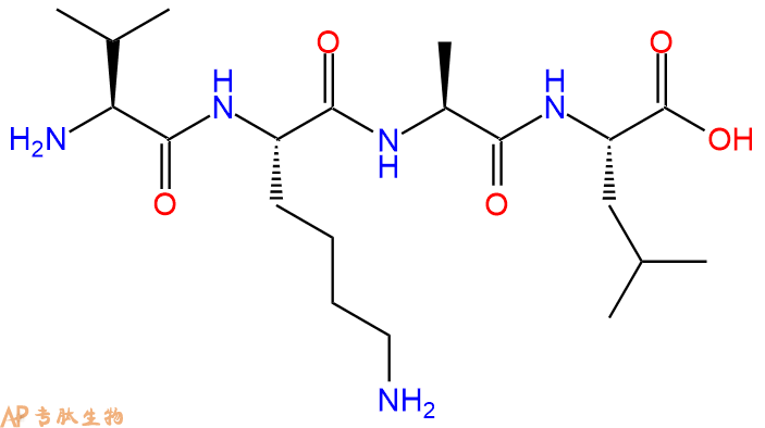 专肽生物产品H2N-Val-Lys-Ala-Leu-OH