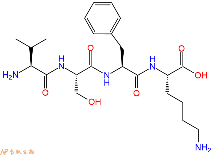 专肽生物产品H2N-Val-Ser-Phe-Lys-OH