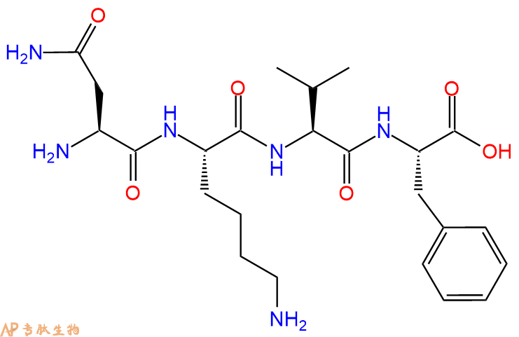 专肽生物产品H2N-Asn-Lys-Val-Phe-OH