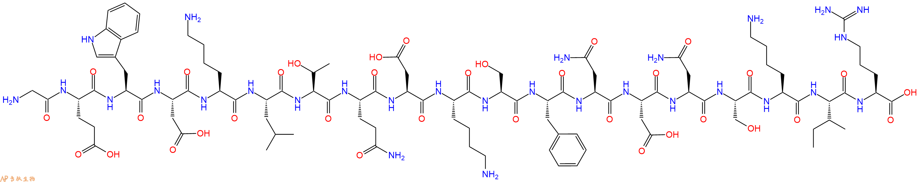 专肽生物产品H2N-Gly-Glu-Trp-Asp-Lys-Leu-Thr-Gln-Asp-Lys-Ser-Phe-Asn-Asp-Asn-Ser-Lys-Ile-Arg-OH