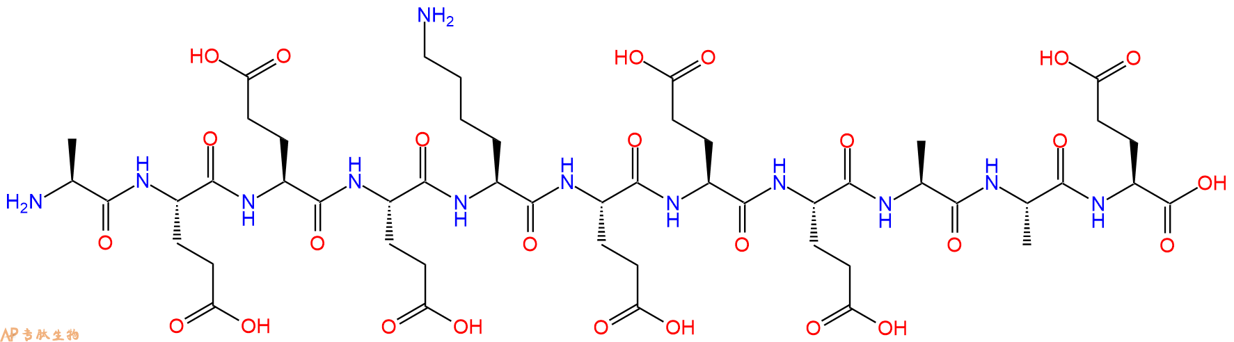 专肽生物产品H2N-Ala-Glu-Glu-Glu-Lys-Glu-Glu-Glu-Ala-Ala-Glu-OH