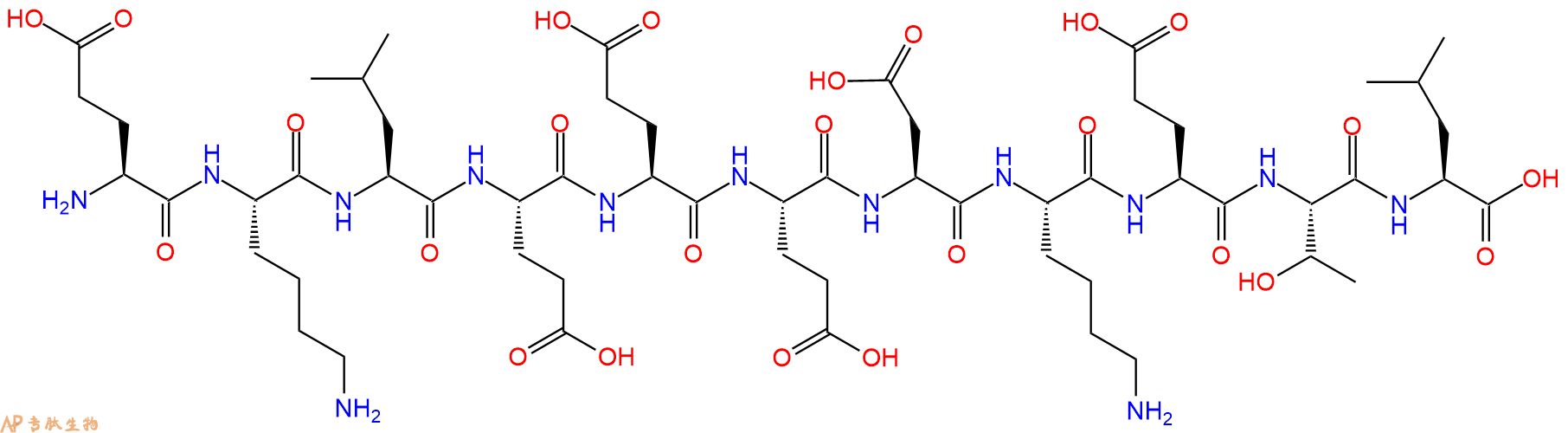专肽生物产品H2N-Glu-Lys-Leu-Glu-Glu-Glu-Asp-Lys-Glu-Thr-Leu-OH