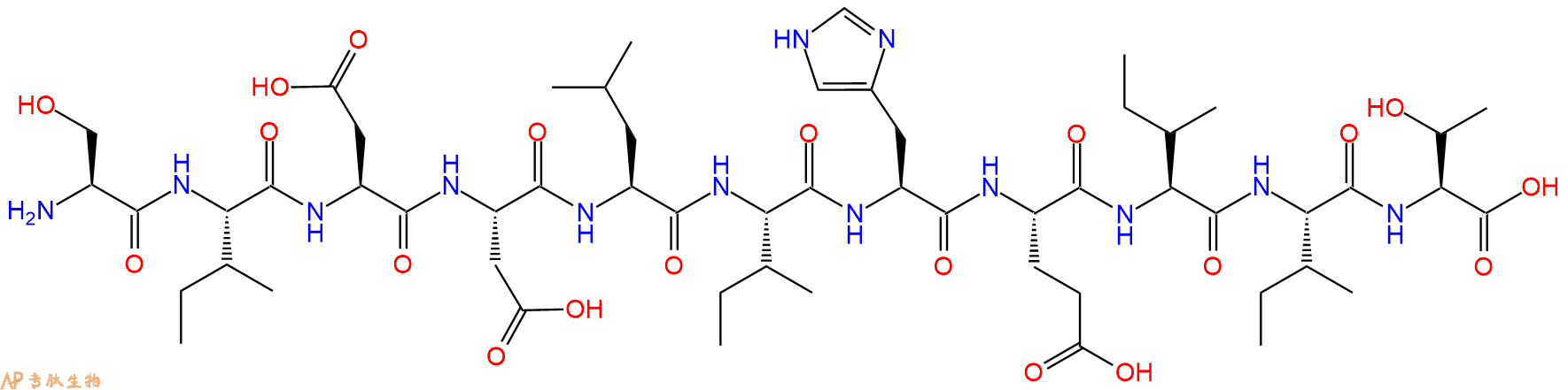 专肽生物产品H2N-Ser-Ile-Asp-Asp-Leu-Ile-His-Glu-Ile-Ile-Thr-OH