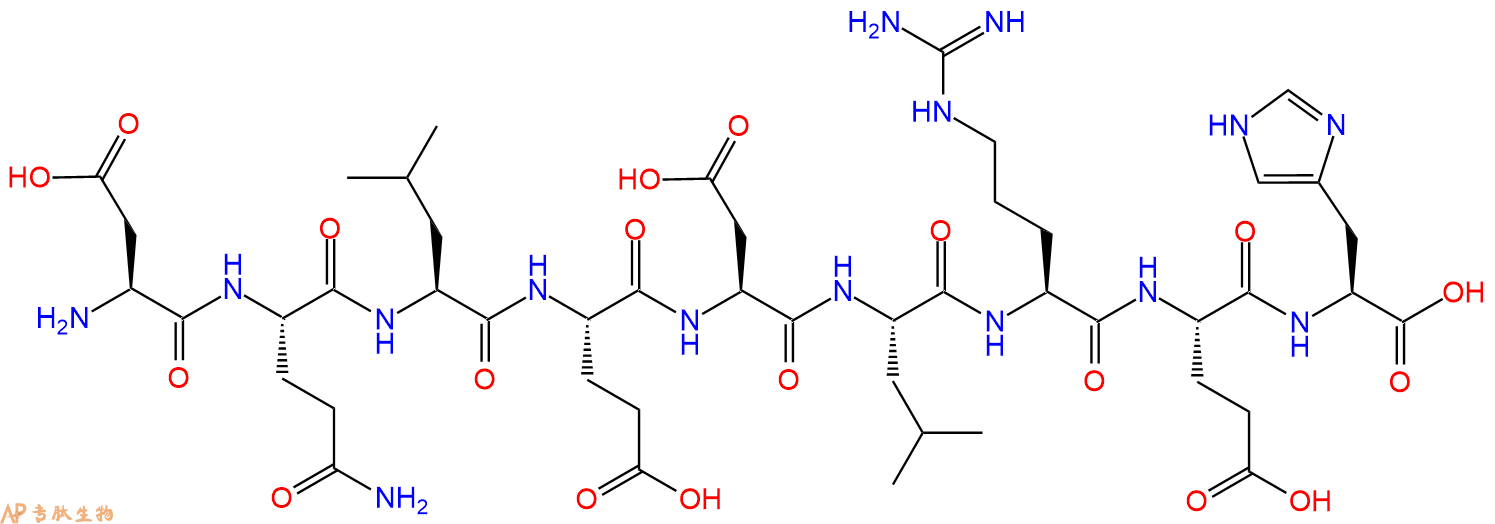 专肽生物产品H2N-Asp-Gln-Leu-Glu-Asp-Leu-Arg-Glu-His-OH