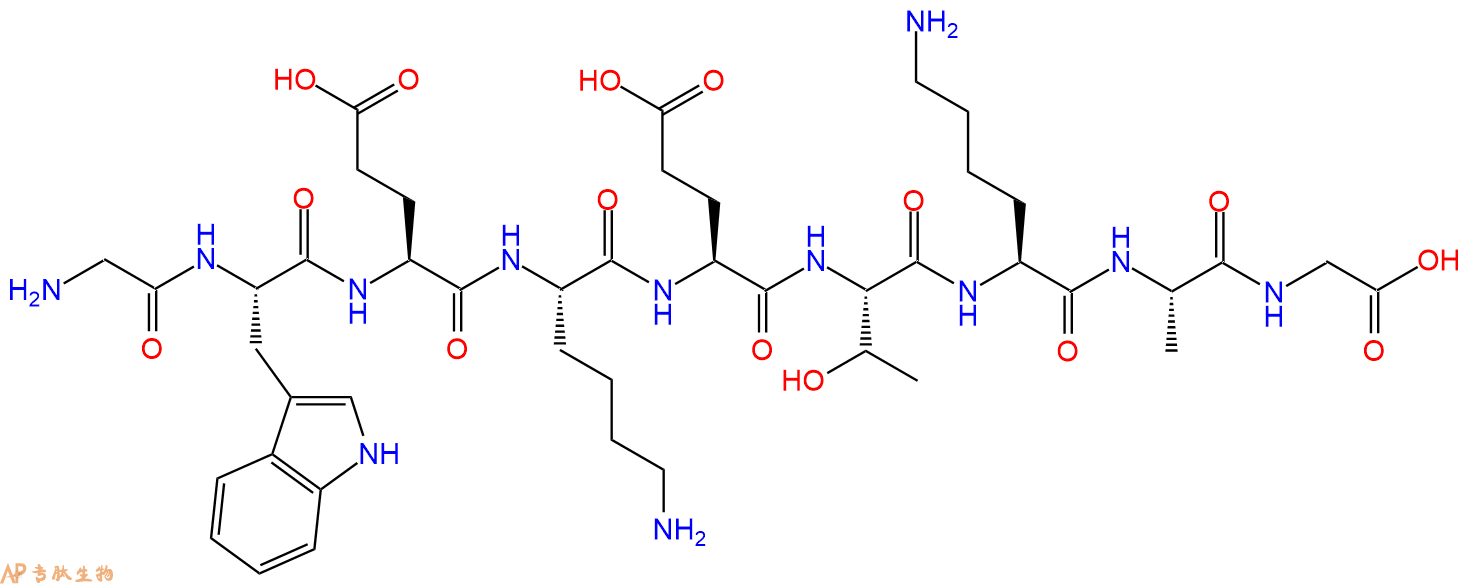 专肽生物产品H2N-Gly-Trp-Glu-Lys-Glu-Thr-Lys-Ala-Gly-OH