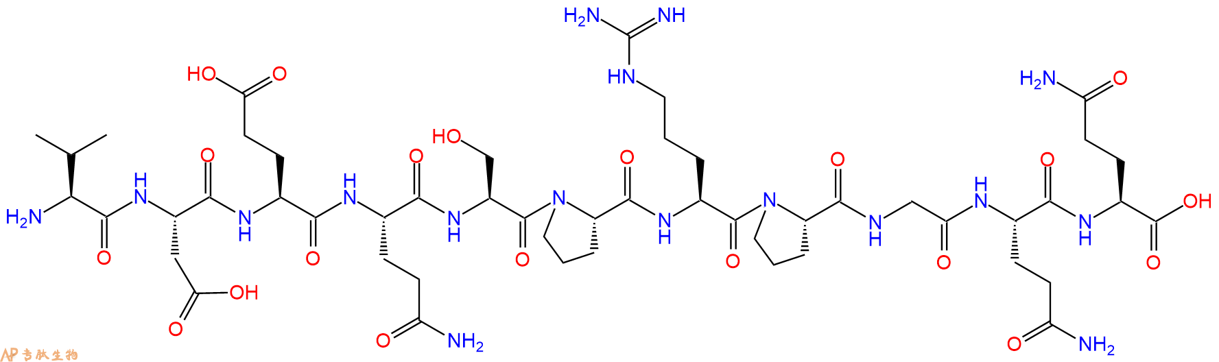 专肽生物产品H2N-Val-Asp-Glu-Gln-Ser-Pro-Arg-Pro-Gly-Gln-Gln-OH