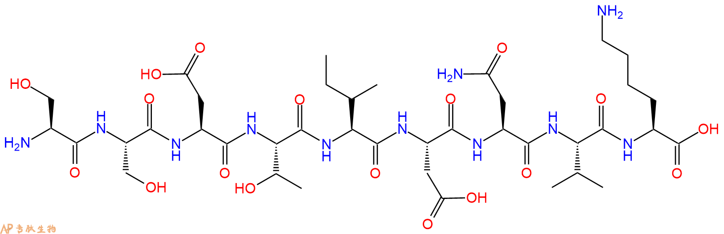 专肽生物产品H2N-Ser-Ser-Asp-Thr-Ile-Asp-Asn-Val-Lys-OH
