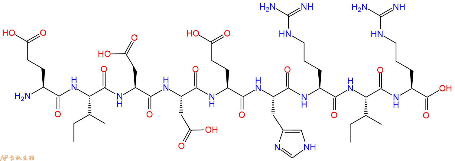 专肽生物产品H2N-Glu-Ile-Asp-Asp-Glu-His-Arg-Ile-Arg-OH