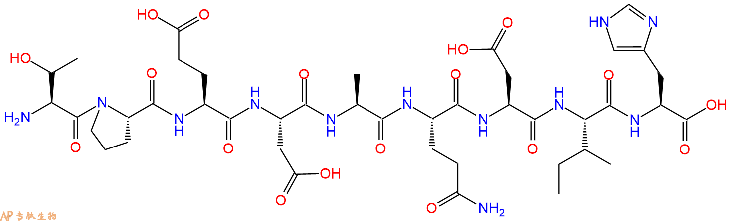 专肽生物产品H2N-Thr-Pro-Glu-Asp-Ala-Gln-Asp-Ile-His-OH