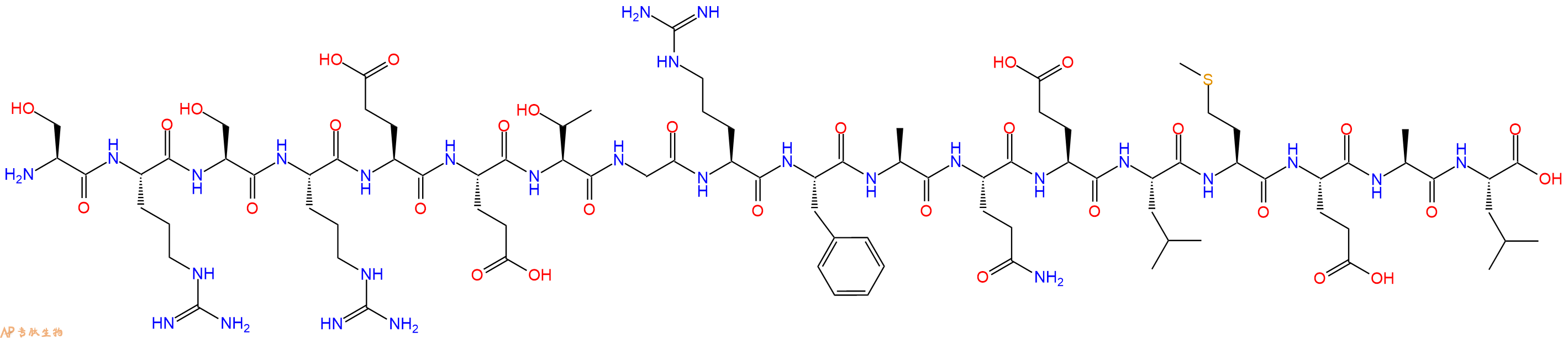 专肽生物产品H2N-Ser-Arg-Ser-Arg-Glu-Glu-Thr-Gly-Arg-Phe-Ala-Gln-Glu-Leu-Met-Glu-Ala-Leu-OH