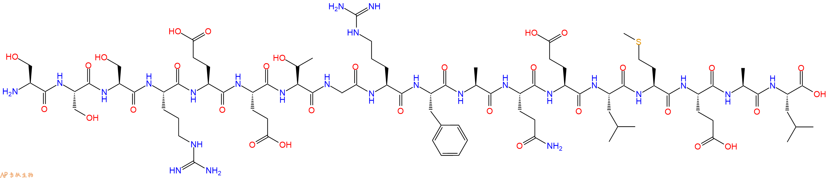 专肽生物产品H2N-Ser-Ser-Ser-Arg-Glu-Glu-Thr-Gly-Arg-Phe-Ala-Gln-Glu-Leu-Met-Glu-Ala-Leu-OH