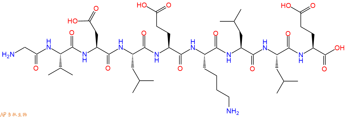 专肽生物产品H2N-Gly-Val-Asp-Leu-Glu-Lys-Leu-Leu-Glu-OH