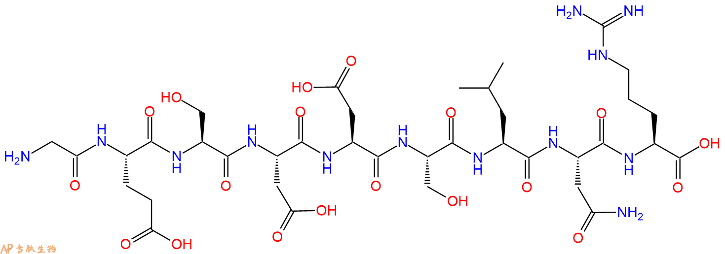 专肽生物产品H2N-Gly-Glu-Ser-Asp-Asp-Ser-Leu-Asn-Arg-OH