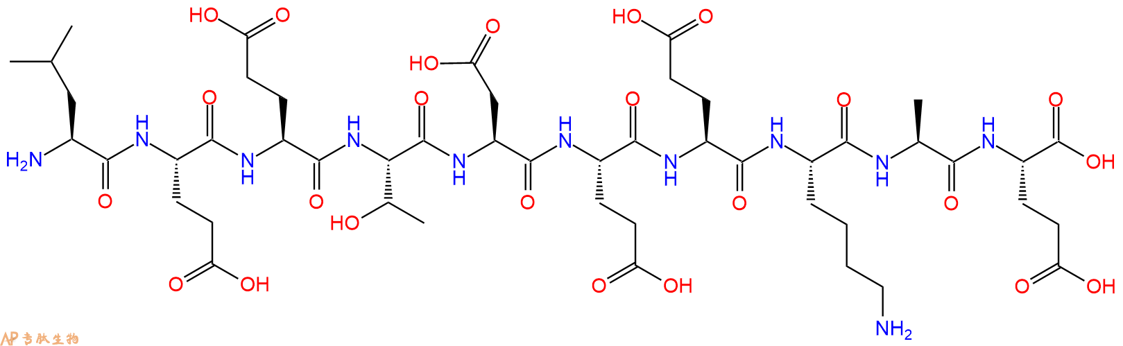 专肽生物产品H2N-Leu-Glu-Glu-Thr-Asp-Glu-Glu-Lys-Ala-Glu-OH