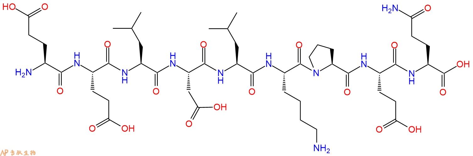 专肽生物产品H2N-Glu-Glu-Leu-Asp-Leu-Lys-Pro-Glu-Gln-OH