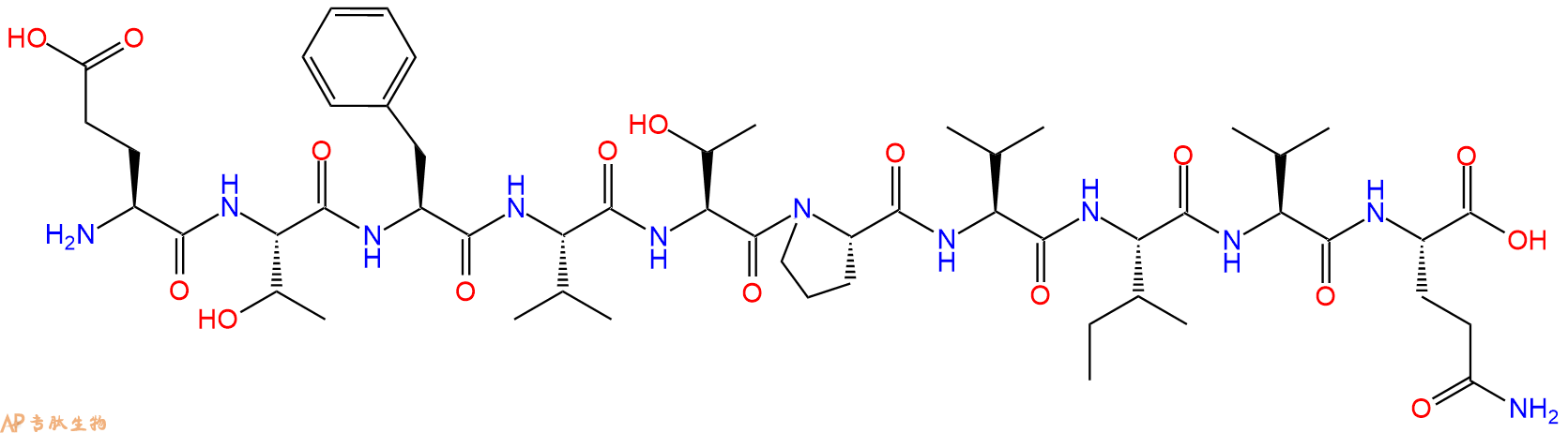 专肽生物产品H2N-Glu-Thr-Phe-Val-Thr-Pro-Val-Ile-Val-Gln-OH