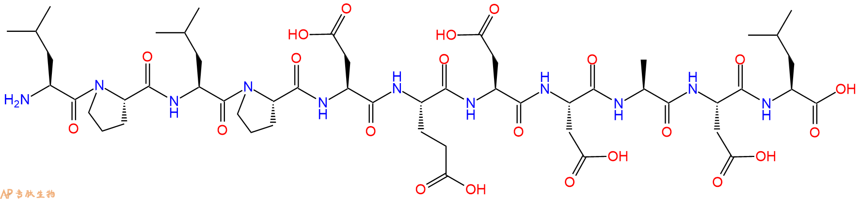 专肽生物产品H2N-Leu-Pro-Leu-Pro-Asp-Glu-Asp-Asp-Ala-Asp-Leu-OH