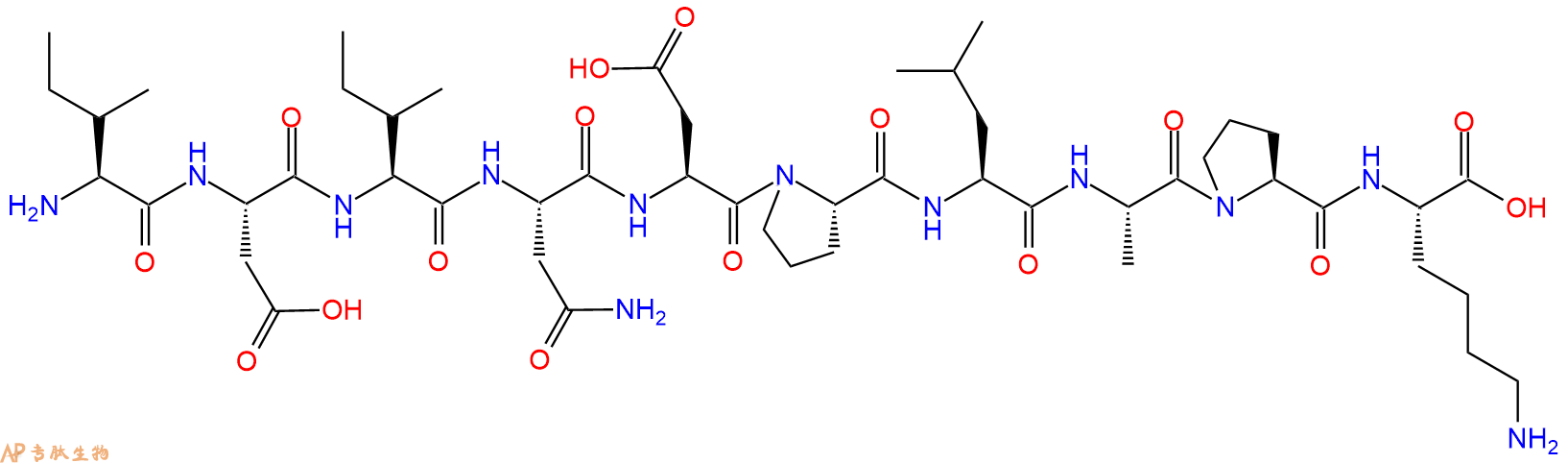 专肽生物产品H2N-Ile-Asp-Ile-Asn-Asp-Pro-Leu-Ala-Pro-Lys-OH